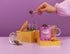 JusTea PURPLE JASMINE Loose Leaf Purple Tea, Tin with Hand Carved Tea Spoon, 40+ Cups, Low Caffeine