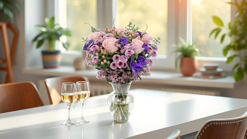 Stargazer Barn Pretty in Pink Bouquet with Vase - Fresh Cut Flower Delivery, Hand-Tied in the USA, Gift for Birthday