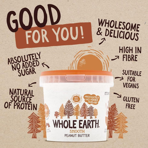 Whole Earth 1kg Peanut Butter Smooth