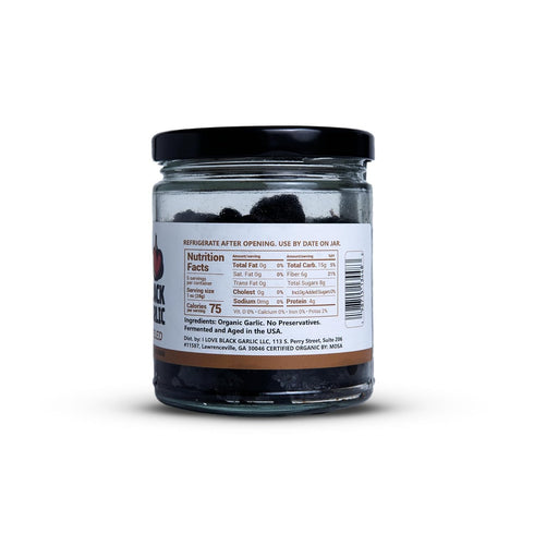 I Love Black Garlic 5 oz Organic Peeled Black Garlic Cloves in a Glass Jar Ready to Eat Sweet Savory Umami Ingredient