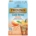 Twinings Peach Cold Brew Iced Tea Bags, 20 Count (Pack of 1),