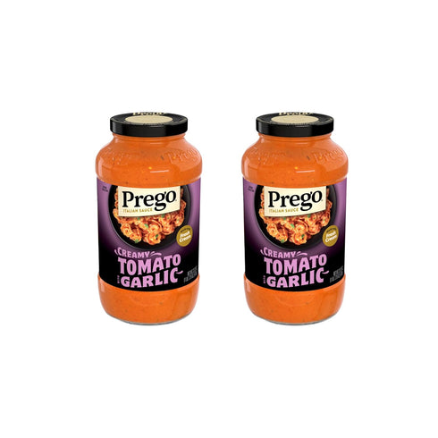 Prego Creamy Tomato Pasta Sauce With Garlic, 24 oz Jar (Pack of