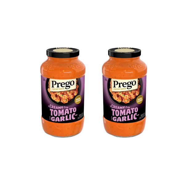 Prego Creamy Tomato Pasta Sauce With Garlic, 24 oz Jar (Pack of