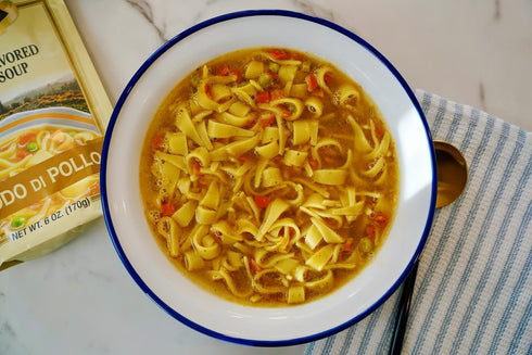 6oz Pack 6) Alessi Autentico Premium Soups, Traditional Flavors, (Chicken Noodle