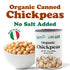 14 oz (Pack 4) Food to Live Organic Canned Chickpeas, of - Unsalted Non-GMO Garbanzo Beans. Vegan. USDA Certified