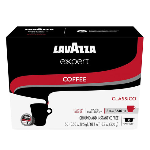 Lavazza Expert Classico Coffee Capsules, Medium Roast Arabica and Robusta Blend - Compatible with Lavazza Classy Plus
