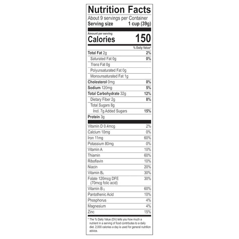 12 OZ (Pack 4) Post Honey Bunches of Oats Cinnamon Bunches Breakfast Cereal, Honey Flavored Cinnamon Cereal with Oat