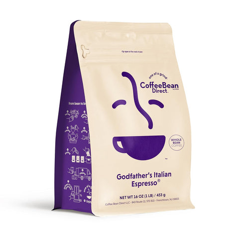 Coffee Bean Direct Godfathers Italian Espresso, Whole Bean Coffee, Handcrafted Blend, Dark