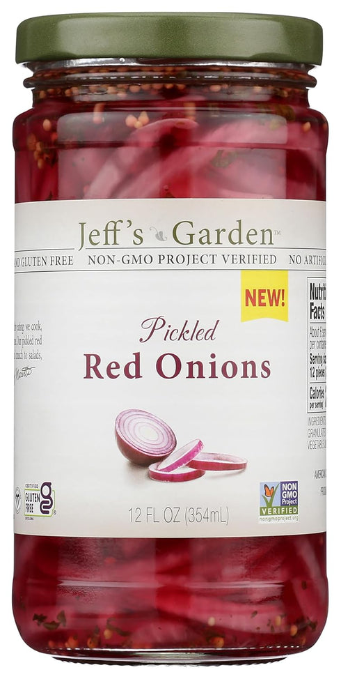 Jeff'S Garden, Onions Red Pickled, 12 Fl Oz