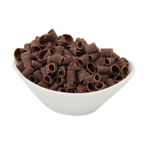 Milk Chocolate Decorating Curls, OliveNation Milk Chocolate Curls for Topping, Edible Decoration
