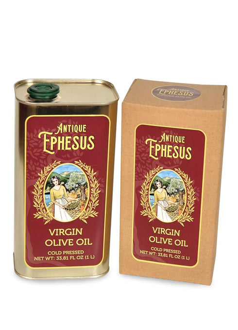 1 33.81 Cold Pressed Virgin Olive Oil L - Fluid Ounce, Antique Ephesus, Mediterranean Region of Ayvalik Turkey