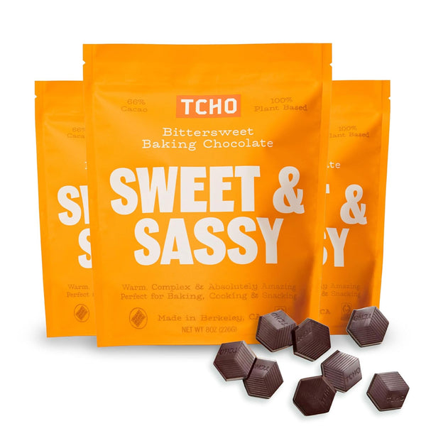 TCHO Sweet & Sassy 66% Dark Chocolate Baking Couverture (3 Bag) |