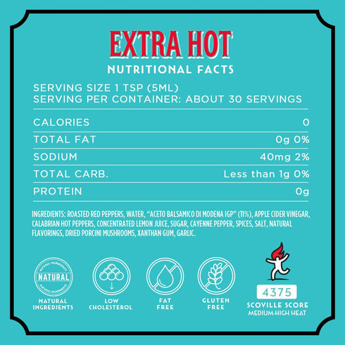 FIRELLI Extra Hot Italian Hot Sauce - 5oz Bottle (Pack of 2)