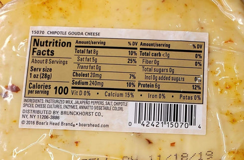 Boar's Head 8oz Chipotle Gouda Cheese