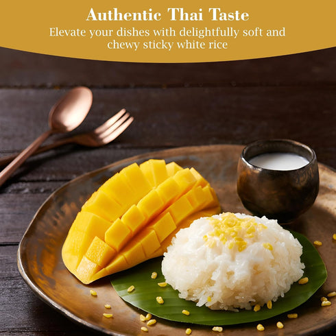 10Lb Fusion Select Sanpatong Thai Sticky Rice - Authentic Glutinous Khao Niao Sweet Rice from Thailand - Uncooked Bulk