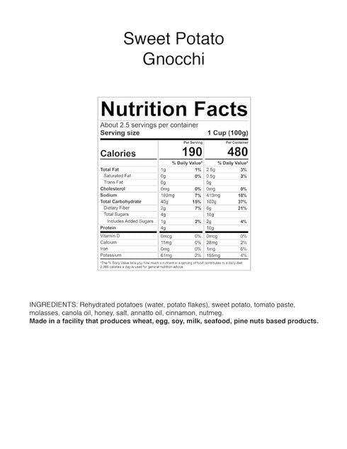 Generic 6) Nuovo Sweet Potato Gnocchi (Case