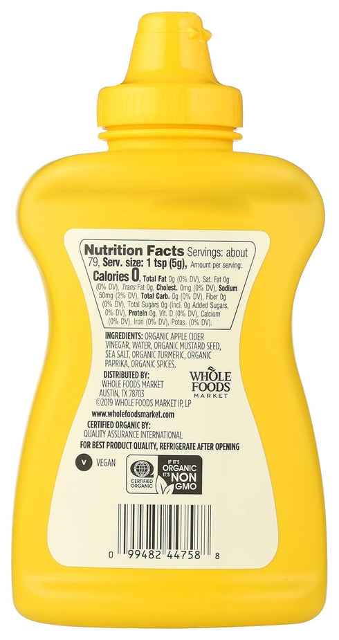 365 14 by Whole Foods Market, Organic Yellow Mustard, Ounce