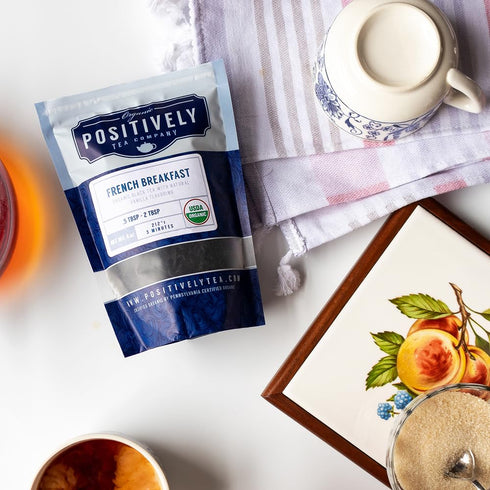16 Organic Positively Tea Company, French Breakfast Black Tea, Loose Leaf, Ounce