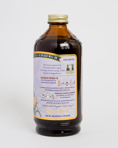 12 oz 12 (Pack 1) Portland Syrups Lavender Syrup - Premium Beverage Concentrate for Delicious Cocktails, Tea, Soda
