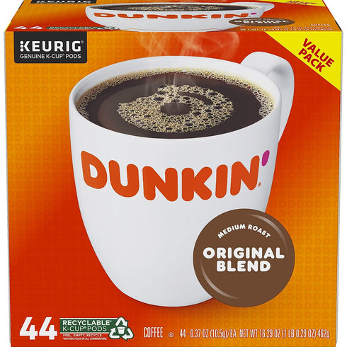 2091512 44/Box (006933) Dunkin' Donuts Original Blend Coffee K-Cup Pods Medium Roast