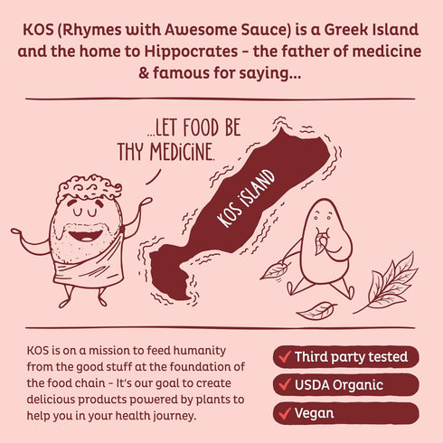 KOS Mushroom Coffee - USDA Certified Organic - Dark Chocolate Mocha Flavor - Mushroom Coffee Latte Powder with Reishi