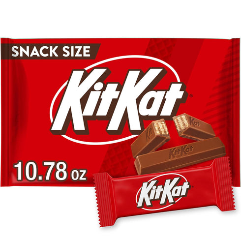 Kit Kat Milk Chocolate Wafer Snack Size, Candy Bag, 10.78 Oz