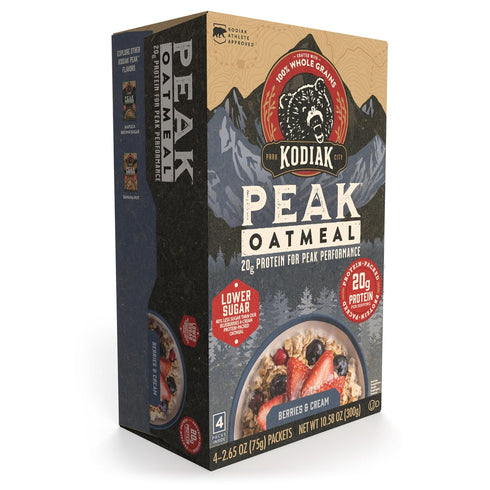 Packets, Protein,100% 6 4 packets 24 packets) Kodiak Cakes Peak Instant Oatmeal Berries & Cream, High Whole Grains, box