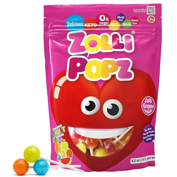 Zollipops - Valentines Pack - Clean Teeth Pops Sugar Free Candy Dye-Free