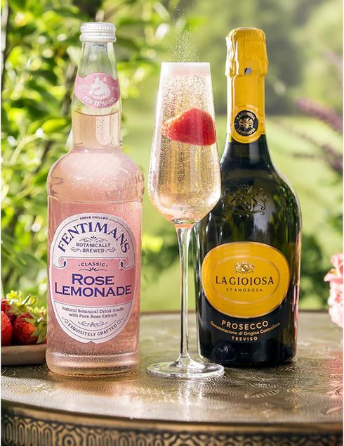 9.3 oz Fentimans Botanically Brewed Classic Rose Lemonade Sparkling Soda, fl Bottles Premium Craft Soda/Mixer