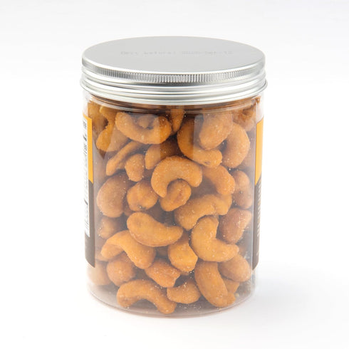 (8.8 Oz TopFood Premium Roasted Cashews, Honey Coated Whole, Vegan, Healthy Snack, Plant-Based Protein Canister)