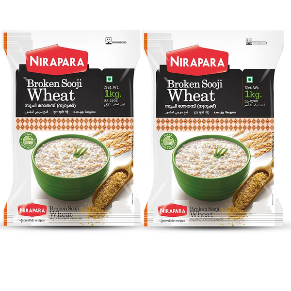 Generic Broken Wheat Sooji Nirapara 1KG x 2 Pack, 1 Count (Pack of