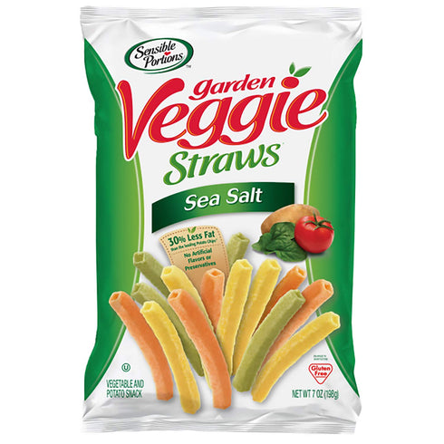 Sensible Portions Garden Veggie Sea Salt Straws, 7 oz Snack
