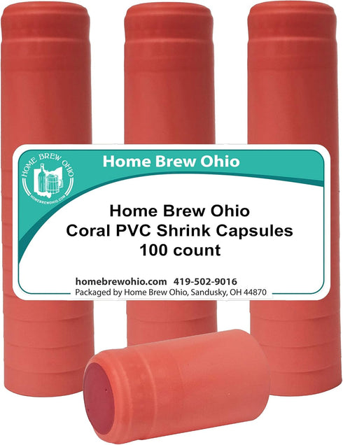 Capsules-100 Home Brew Ohio Coral PVC Shrink Per Bag