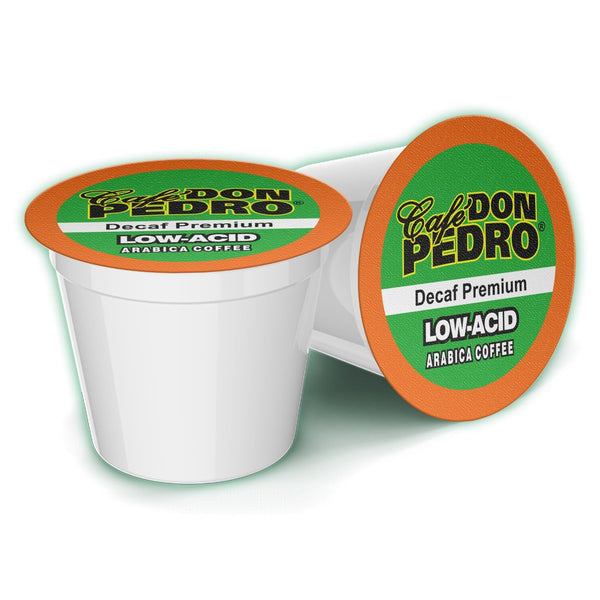 Cafe Don Pedro Decaf Premium Low Acid Coffee Pods For Keurig K-cup