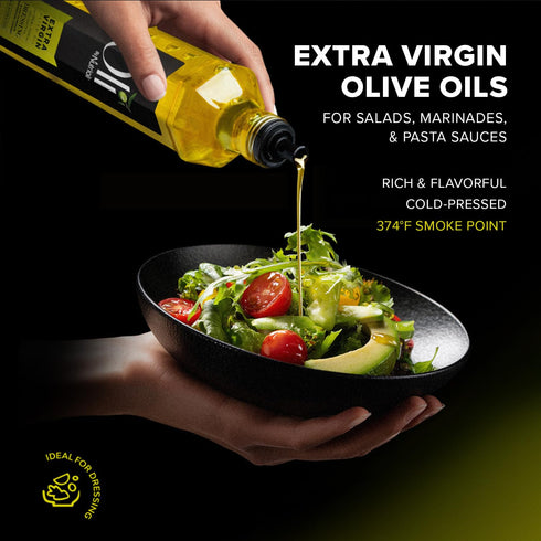 Oli de Nutrioli 3 16.9 Oz Oli by Nutrioli Organic Extra Virgin Olive Oil, Cold-Pressed Authentic Blend of Organic