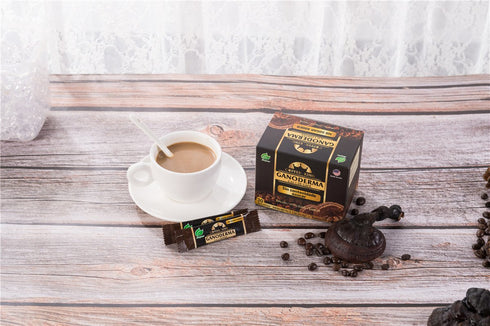 Ganoderma Coffee - Instant 2-in-1 Reishi Mushroom Coffee Mix, All Natural Ganoderma Lucidum, 30 Sachets