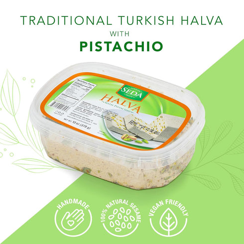 13 oz Seda Halva with Pistachio