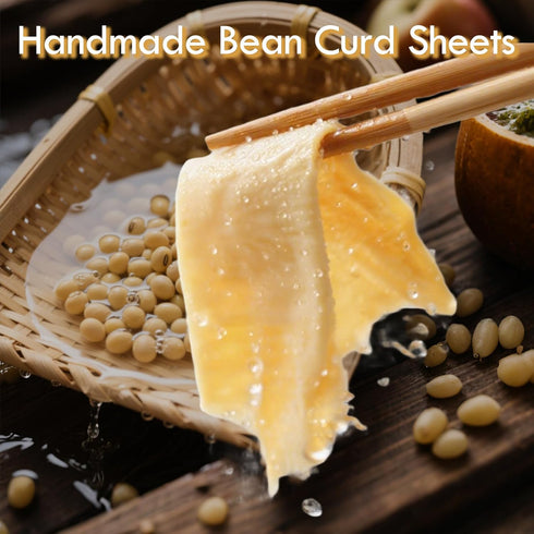 Generic 138g/About 12 Dried Tofu Skin Sheets Oil Bean Skin Soy Products Hot Pot Ingredients China Specialty Snacks