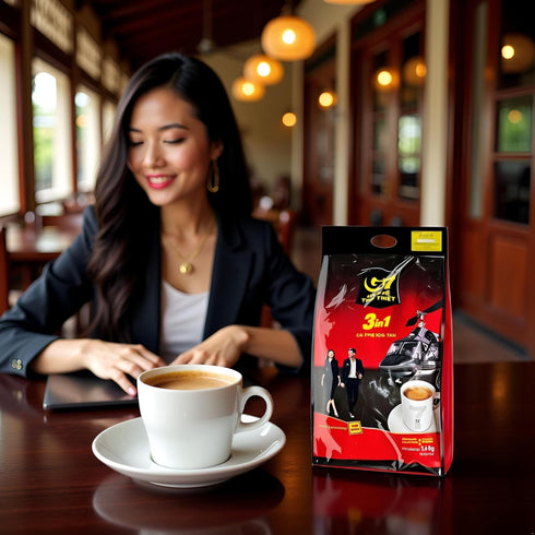 G7 3-in-1 100 x16g (1 Pack) Trung Nguyen Instant Premium Vietnamese Coffee Servings Sticks Beverage Vietnam Origin