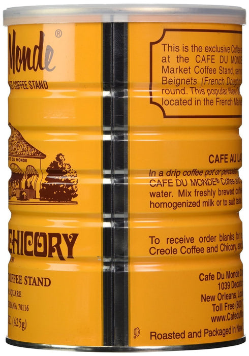 Cafe Du Monde 15 oz 13 oz, 2 Coffee and Chickory Bundle - New Orleans French Roast Assortment, Original and Piece