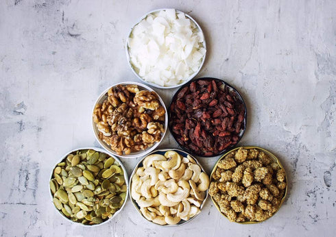 8 Mulberries, Organic Variety Trail Mix, Ounces Raw and Non-GMO Snack Mix Contains Goji Berries, Coconut Chips