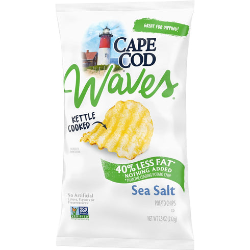 7.5 Oz Cape Cod Less Fat Sea Salt Chips, Bag