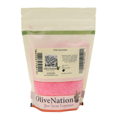 5 lb Pink Sugar Sprinkles, OliveNation Pink Sprinkles, Colorful Baking & Decorating Garnish, Topping