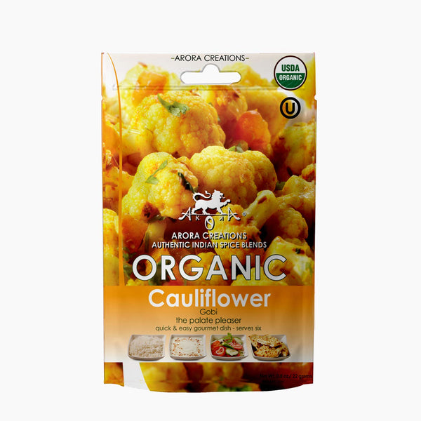 Vegan Organic Gobi Cauliflower Indian Spice Blend - Arora Creations 0.8oz (6-Pack)