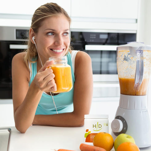 (8.8oz) Hallelujah Diet Max Organic Carrot Juice Powder - Made with Pure Organic Carrot Juice, No Artificial Sweetners