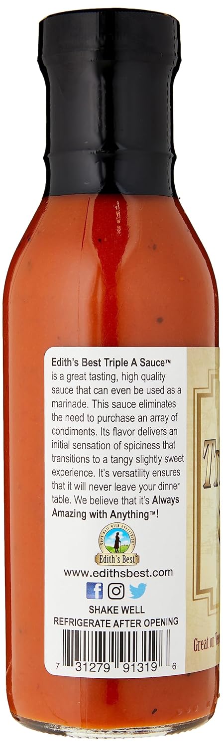 Edith's Best Triple A All Purpose Sauce - Bold Flavor Enhancer, Gluten-Free, Vegan, Ideal for All Foods