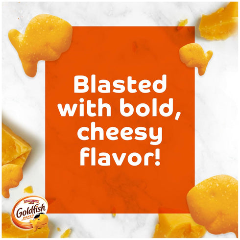 10 Oz Goldfish Crackers, Flavor Blasted Xtra Cheddar Crackers, Family Size, Bag