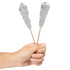 18 Candy Envy - Silver Caf Sugar Sticks Mini Rock Candy - Individually Wrapped Silver Drink Stirrers - Original Sugar