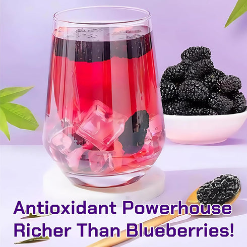 SYZJMWDY Mulberries, 8.82oz/250g Mulberry, Dried Black No Sugar Added Black Dried Fruit, Hand Picked Sun-dried