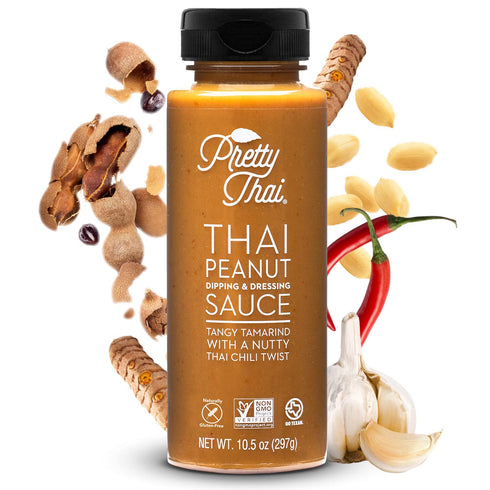 Pretty Thai Peanut Sauce, Gluten Free, Non-GMO, Vegan, Authentic Stir Fry, Dressing, Rice Seasoning, 100% Natural